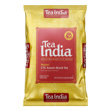Tea India Ctc Assam Loose Leaf Black Tea Strong, Full-Bodied Flavorful Blend Of Premium Black Tea Made With Natural Ingredients Traditional Indian Tea Caffeinated Iced Tea Breakfast Tea (32 Ounce)