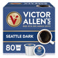 Victor Allens Coffee Dark Roast Single Serve Pods, 80 Count, for Keurig K-Cup Brewers, Brown