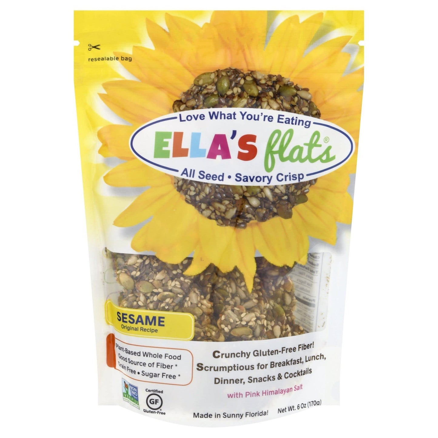 ELLAS FLATS CRISP SESAME ( 6 X 6 OZ   )