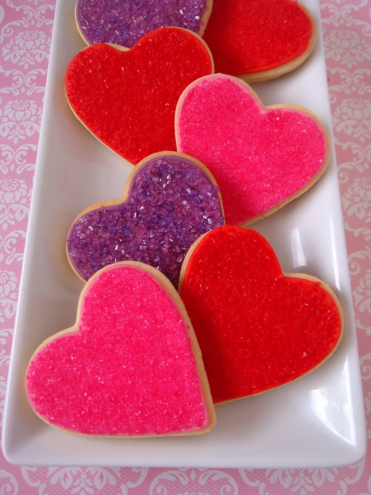 Valentine Sanding Sugar Edible Pink Red Purple Sugar Sprinkles For Cake Decorating Crystal Candy Sparkling Sanding Sugar For Cup