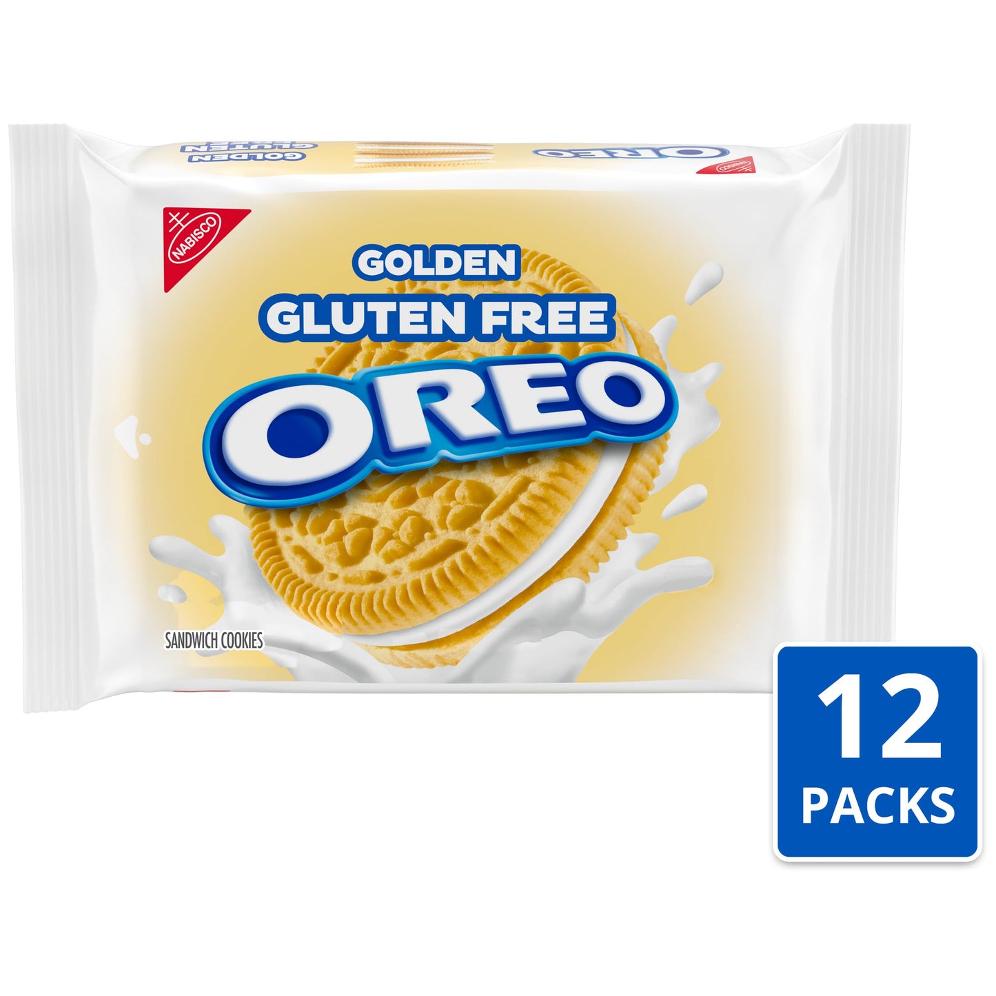 Oreo Gluten Free Golden Sandwich Cookies, Gluten Free Cookies, 12-12.08 Oz Packs