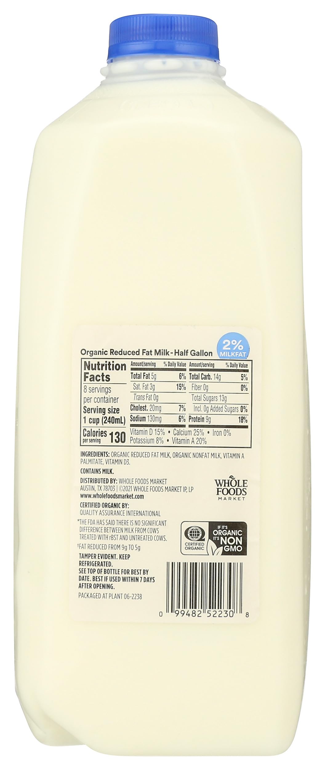 365 by Whole Foods Market, Organic 2% Reduced Fat Milk, 64 Fl Oz