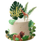 LEFUBABY Safari Jungle Animals Cake Toppers, Paper & PVC Decorations for Wild Themed Birthday Party, Model KH
