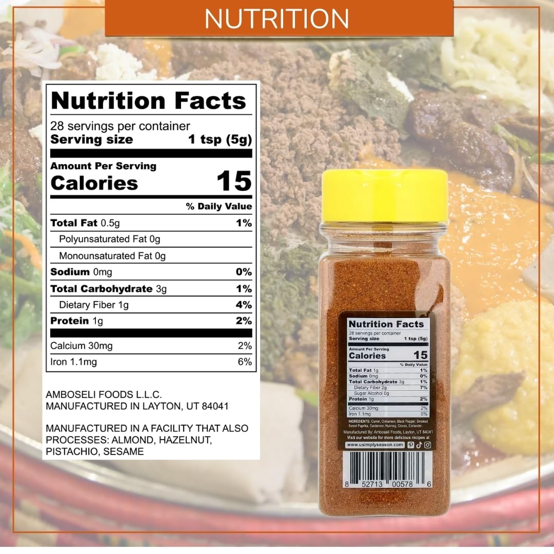 USIMPLY SEASON Middle Eastern Seasoning, Baharat Spice, 4.8 Ounce