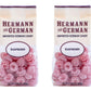 Hermann the German Hard Candy - Raspberry Flavor - Pack of 2 - 5.29 Ounce - Red