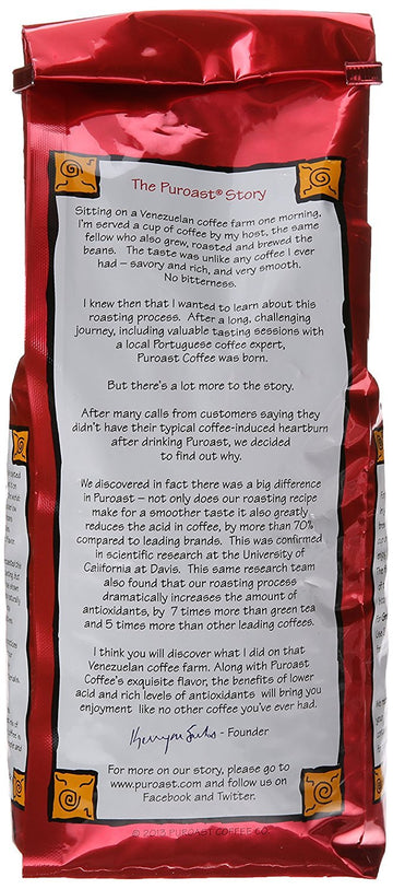 Puroast Low Acid Whole Bean Coffee | Medium Roast | 35.2 Ounce | Specialty Medium-Dark Roast
