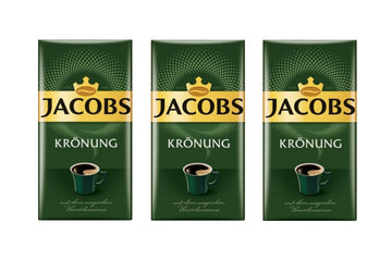 Jacobs Kronung Ground Coffee 500 Gram / 17.6 Ounce (Pack Of 3)