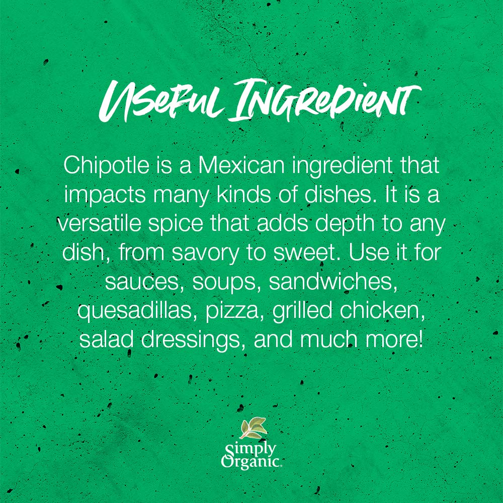 Simply Organic Chipotle Powder, 2.65 Oz, 19516, Pack of 1