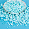 Twisweet Blue Pearl Sprinkles for Cake Decorating, Edible Sugar Pearls for Baking, Mix Size, Cake Topper Cupcake Cookie Ice Crea