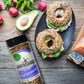 EAT WELL PREMIUM FOODS Everything but the Bagel Sesame Seasoning, 10 oz Bulk Size, Blend of Sea Salt, Garlic & Onion