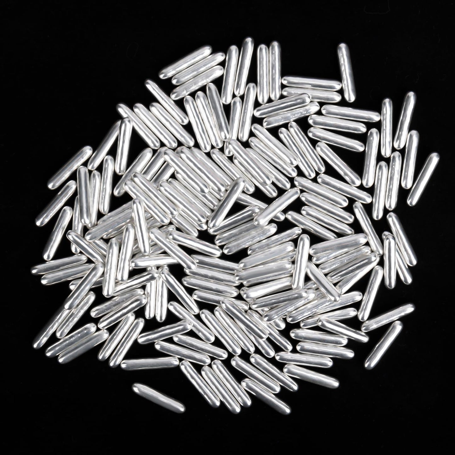 Twisweet Silver Rods Sprinkles, Edible Sugar Sprinkles for Cake Decorating, Candy Rods for Baking Cake Topper Ice Cream Cupcake
