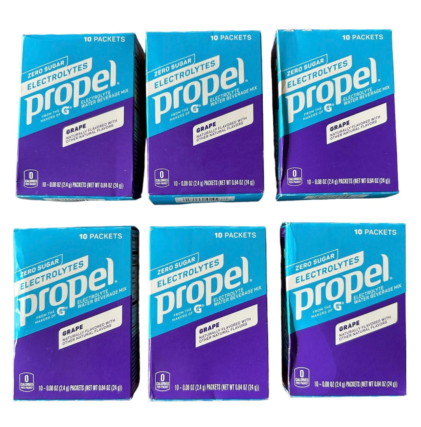 Gatorade Propel Zero Powder Packets Grape, 10-Count (Pack Of 6)