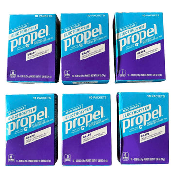 Gatorade Propel Zero Powder Packets Grape, 10-Count (Pack Of 6)