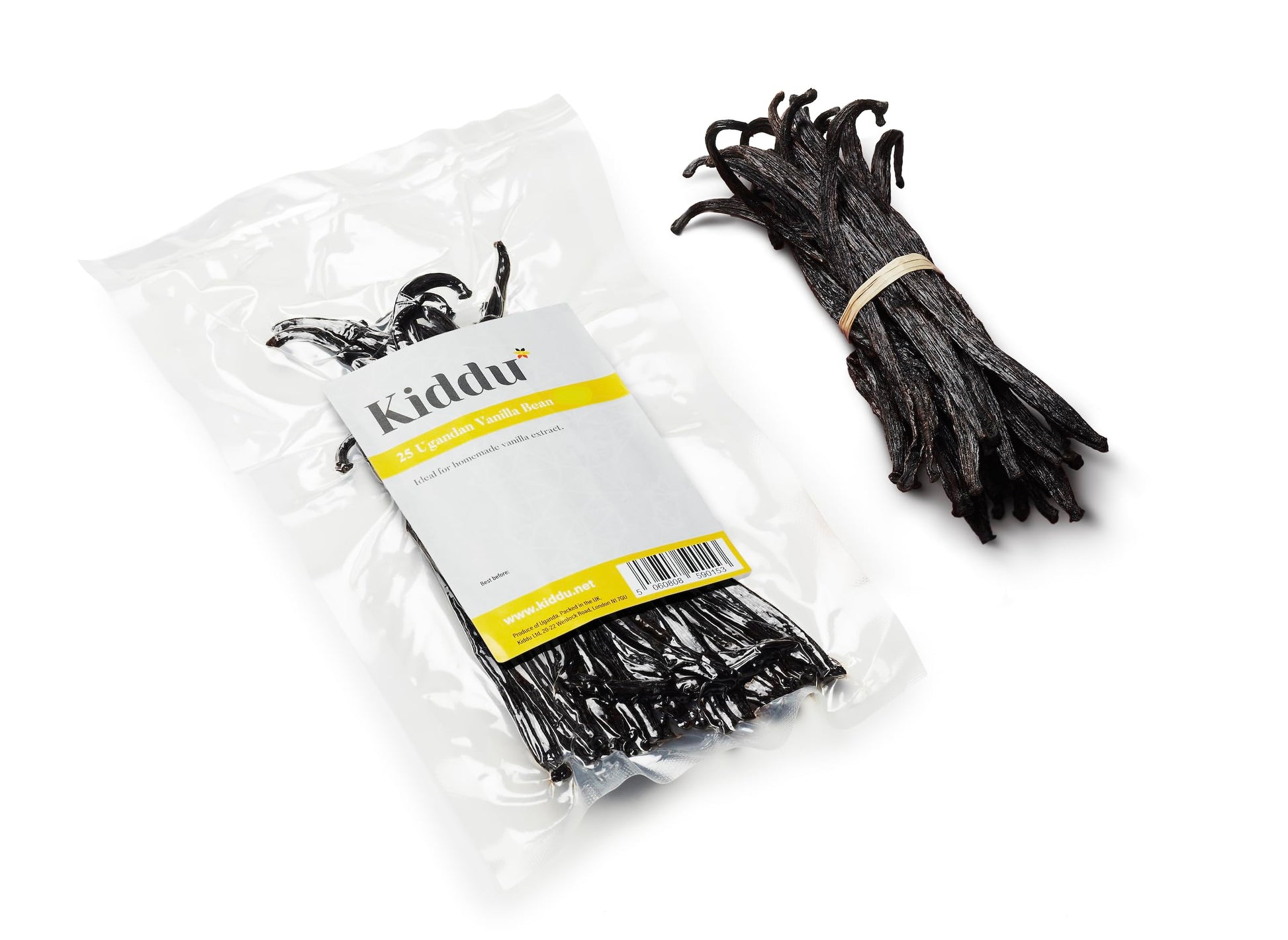 Kiddu Premium Soft Vanilla Beans - Grade A/B, Whole Beans, 5-7 inches, Ideal for Extract and Everyday Use