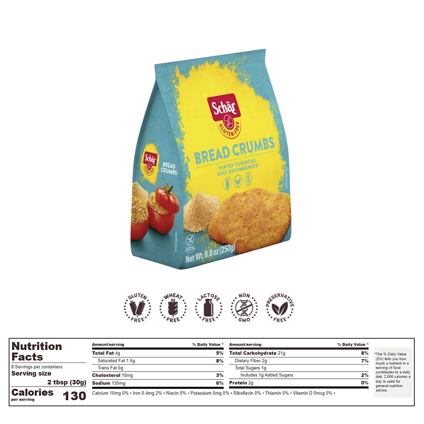 Schar Gluten Free Bread Crumbs - Net Wt. 8.8 Oz.