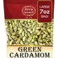Spicy World Whole Green Cardamom Pods 7 Oz Large Bag (200G) - Natural Spice, Vegan, Large, Aromatic - By Spicy World