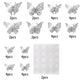 YCTHUNFISH 40 Pack 3D Butterfly Cake Toppers, Silver, Paper, Mixed Styles, 4.4-2.7 inches, Ideal for Baby Shower, Birthday,