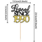 Rssta i Cake Topper Glitter 35th Birthday Decoration - Black Gold