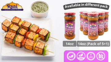 Rani Tikka Vegan Simmer Sauce, Creamy Tomato & Onion, 14oz Glass Jar, All Natural, Vegan, Gluten Free, Non-GMO