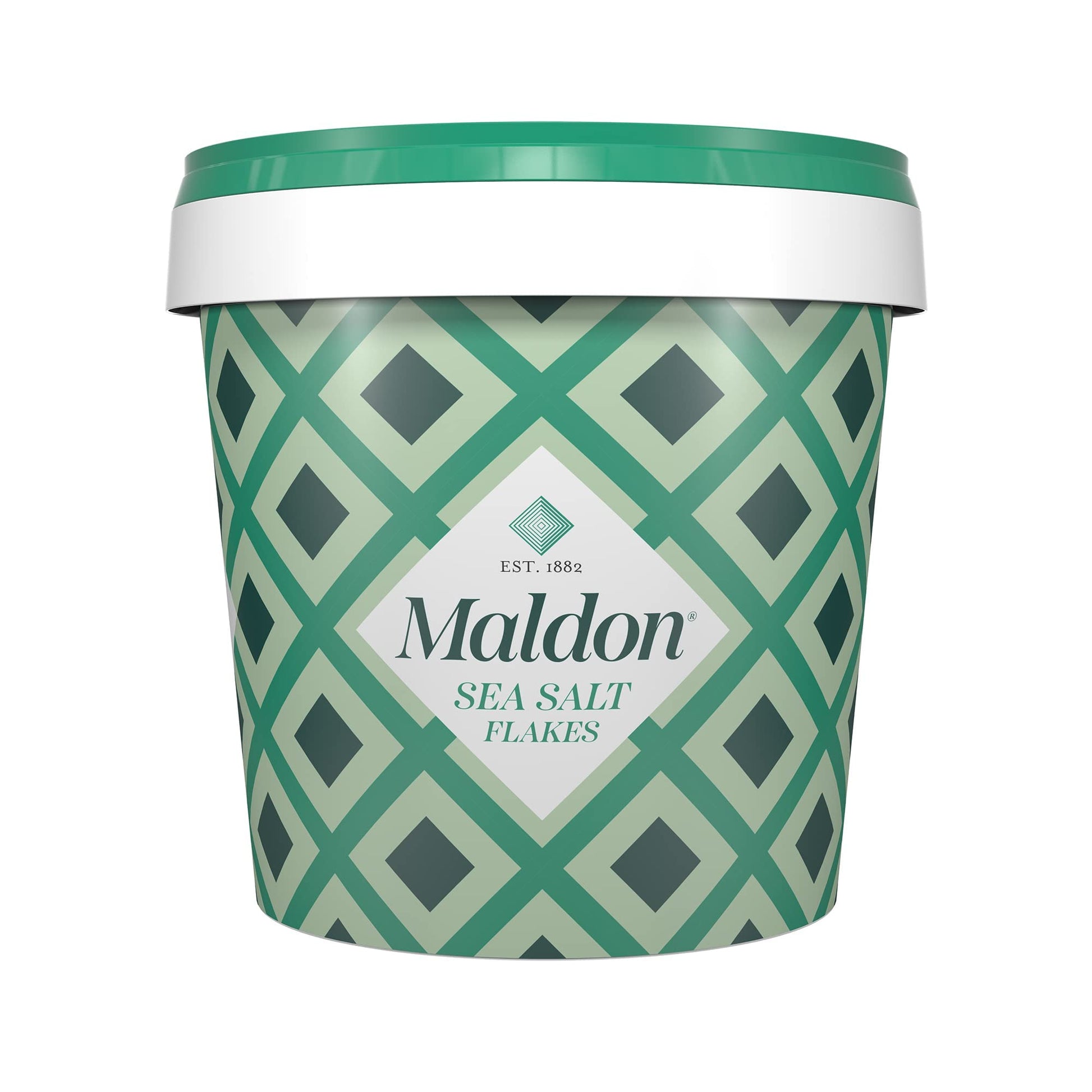 Maldon Sea Salt Flakes, Handcrafted Gourmet Pyramid Crystals, 20 oz Resealable Tub, Kosher