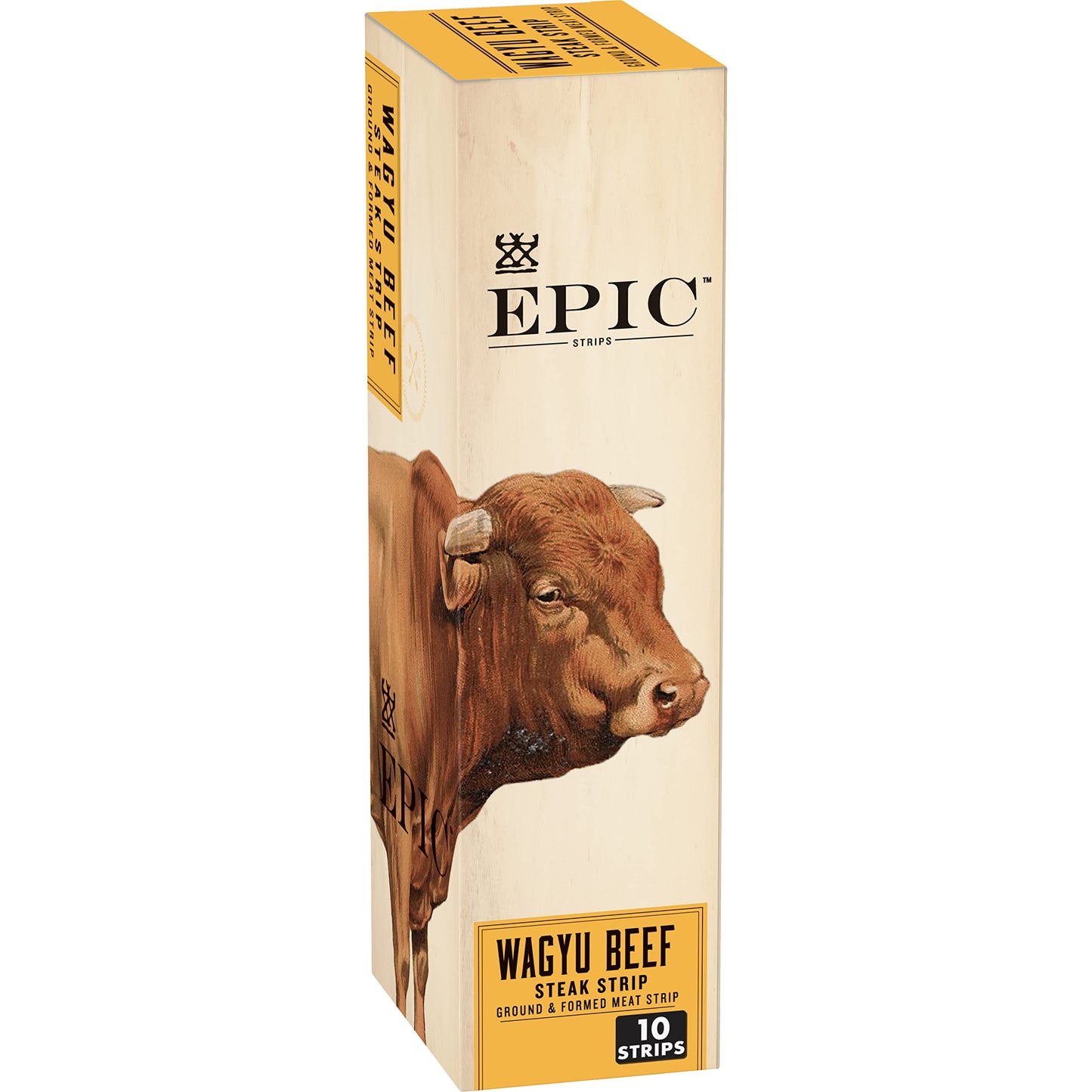 Epic Wagyu Beef Snack Strips, Grass-Fed, Paleo Friendly, 0.8 oz, Pack of 10