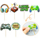 Ephlyn 36Pcs Video Game Cupcake Toppers Assembled Game On Controllers Cupcake Picks Gamepad Cake Decorations For Game Theme Baby