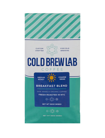 Cold Brew Organic Breakfast Blend Coffee, Coarse Ground, Medium Roast, 2 Lb, For Cold Brewing & French Press