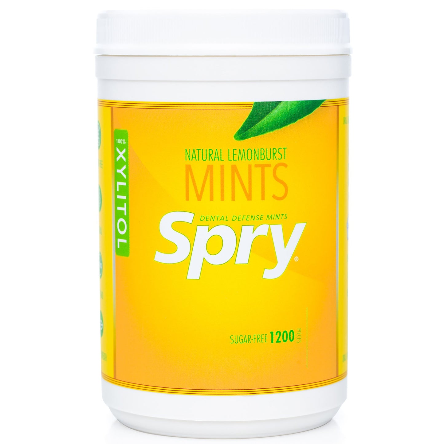 Spry Xylitol Lemon Burst Mints Sugar Free Candy - Breath Mints That Promote Oral Health, Dry Mouth Mints That Increase Saliva Pr