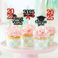 Keaziu 24 Pack Graduation Cupcake Toppers Senior 2025 Congrats Grad Red Decorations