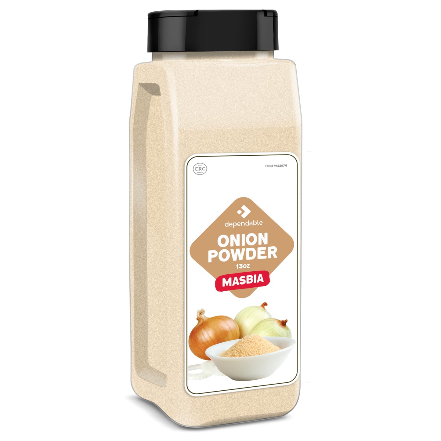 Dependable Foods Onion Powder – 13 Oz. Container - 100% Natural, Non-Gmo, Kosher Seasoning, Perfect For Sauces, Gravies, Soups, Dips & More - 100% Natural, Non-Gmo, Granulated Onion Powder