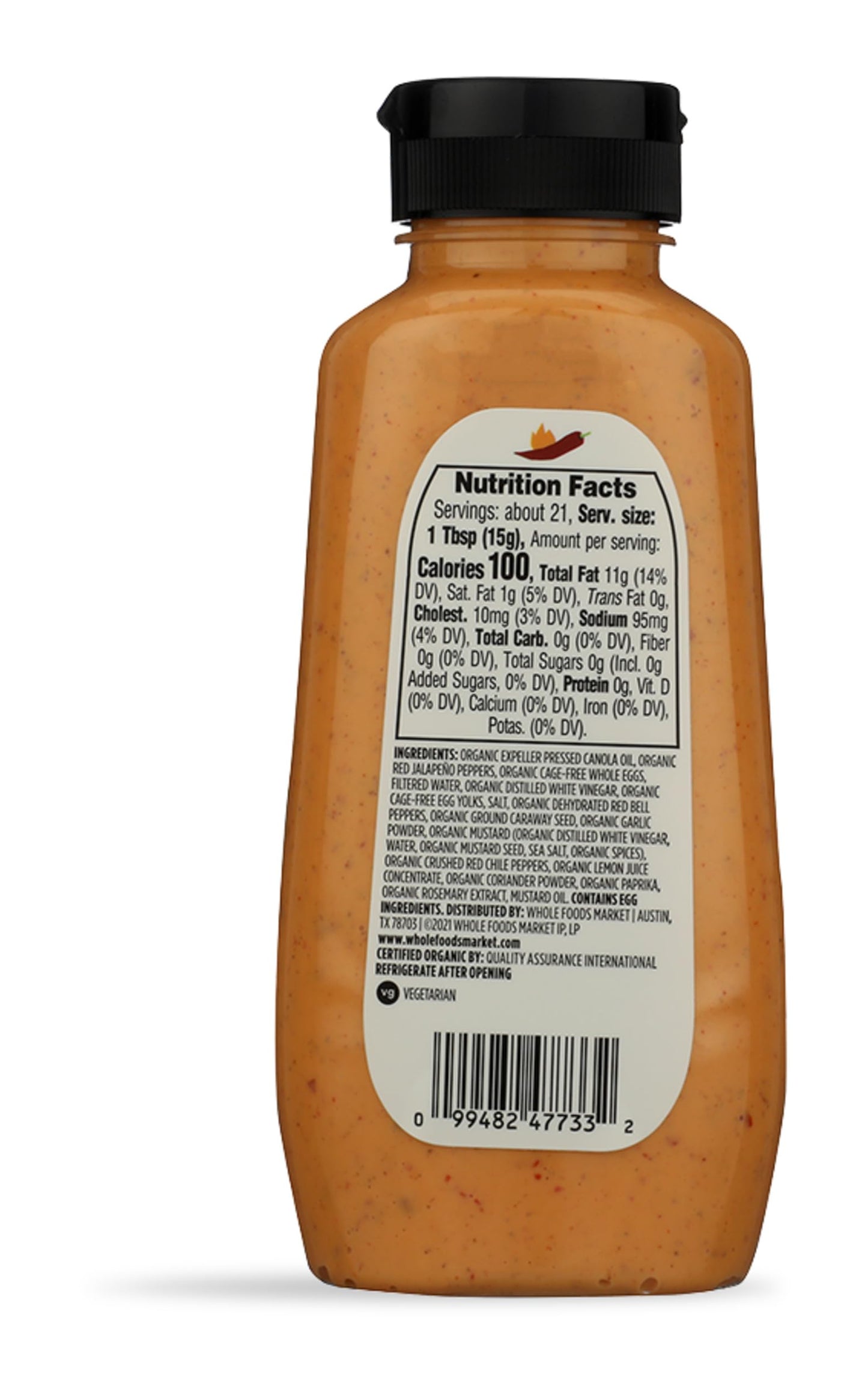 Whole Foods Market Organic Spicy Harissa Mayonnaise, 11.2 Ounce