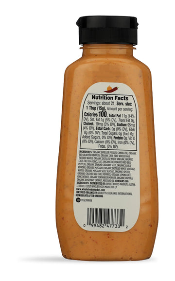 Whole Foods Market Organic Spicy Harissa Mayonnaise, 11.2 Ounce