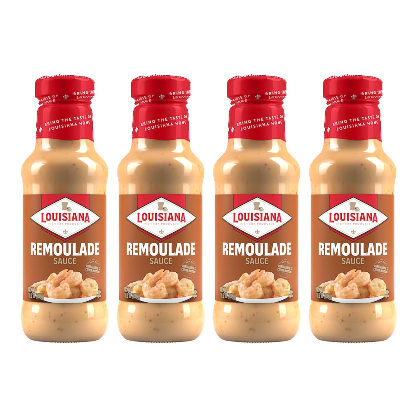 Louisiana Fish Fry Remoulade Sauce, 10.50-Ounce - (Pack Of 4) - Perfect For Enhancing Seafood Sauce, Salad Dressings, Horseradish, Potato Salads, Deviled Eggs, And More