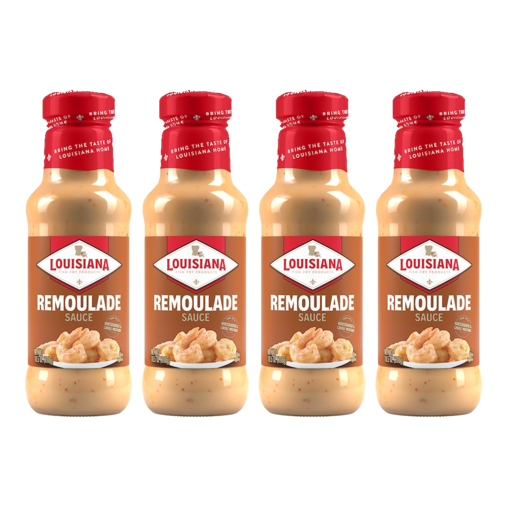 Louisiana Fish Fry Remoulade Sauce, 10.50-Ounce - (Pack Of 4) - Perfect For Enhancing Seafood Sauce, Salad Dressings, Horseradish, Potato Salads, Deviled Eggs, And More