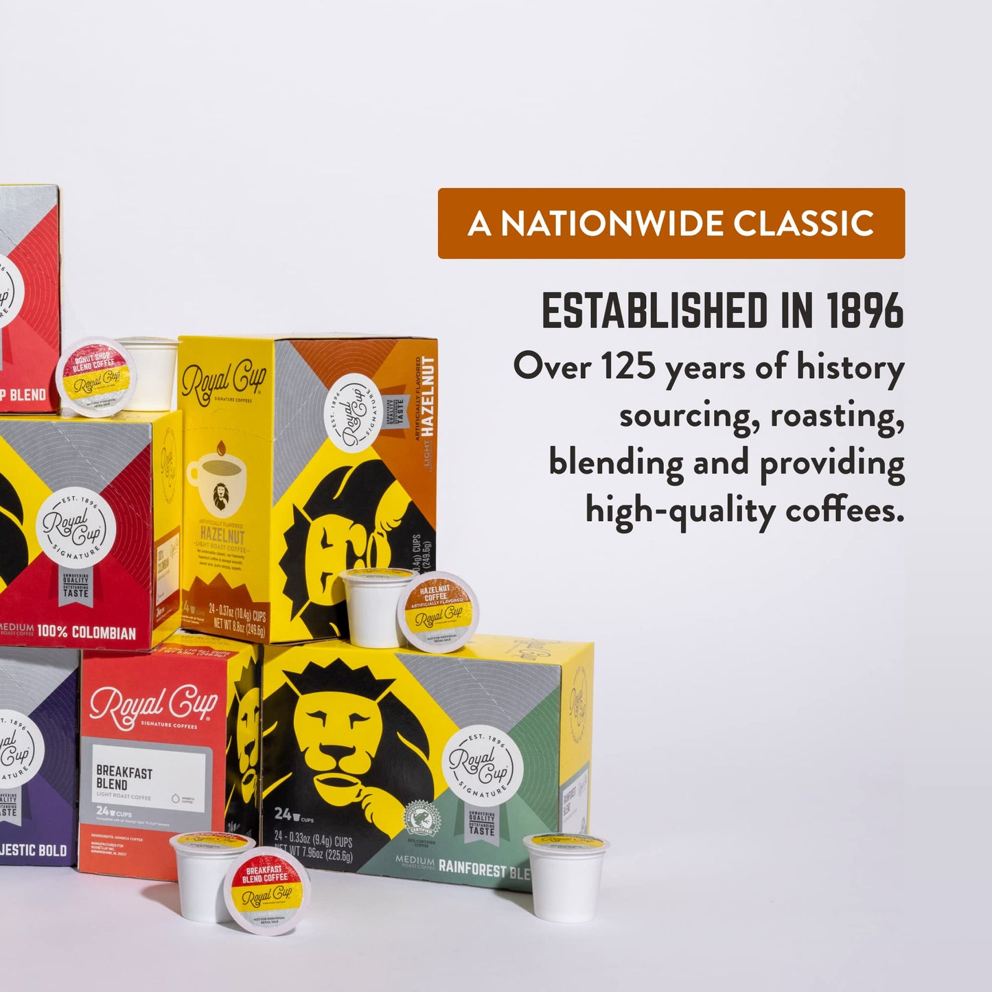 ROYAL CUP SIGNATURE Coffee compact pieces - 100% Colombian Medium Roast - 24 Count