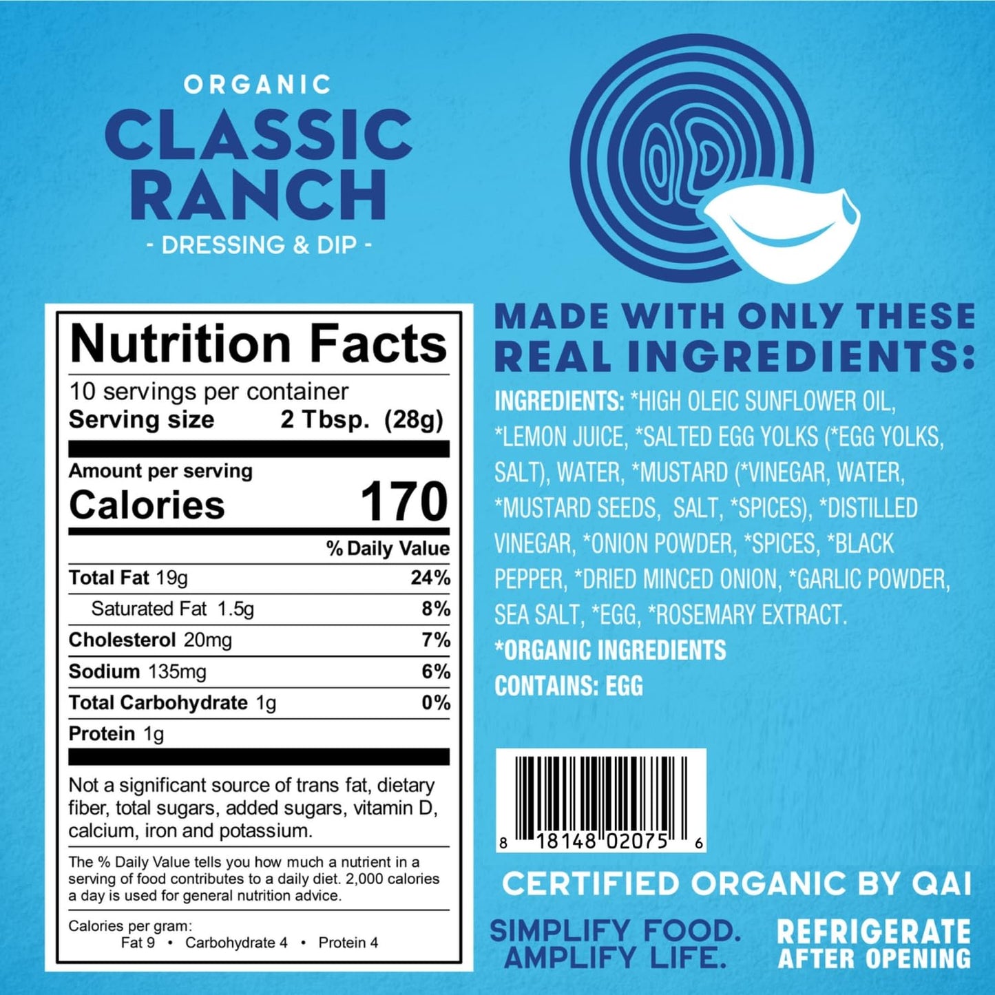 Tessemae'S All Natural Salad Dressing - Fresh Flavors For Every Plate (6 Pack, Classic Ranch)