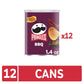 Pringles Potato Crisps Chips, BBQ Flavor, 1.4 Ounce Can, Pack of 12
