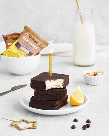 Deluxe & Bla Bla Delicious Crispy Rice Cake Sandwichs Filled With Lemon And Coated With Dark Chocolate (Alfajor) Kosher Certifie