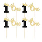 24Pcs One Wild Cupcake Toppers Glitter Crown 1St Birthday Cupcake Picks For Celebrating Kids First Birthday Anniversary Boho The