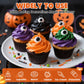 Edible Halloween Sprinkles,Black White Eyes Purple Green Orange and Black Pearls and Jimmies Mixed,130g/4.58ounce,Monster Sprink