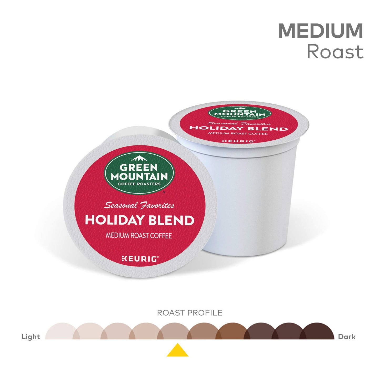 Green Mountain Coffee Roasters Holiday Blend, Keurig Single Serve K-Cup Pods, 72 Count (6 Packs of 12)