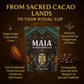 Maia Ceremonial Cacao, with Flavanol, Theobromine, Magnesium and Natural Flavonoids Blend, Improves Mental Clarity and Focus, 10