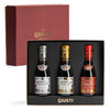 Giusti Balsamic Vinegar Trio Gift Set – 3 Premium Bottles, 3.38 Fl Oz Each, Black Aceto Balsamico di Modena IGP
