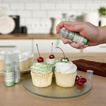 Tinker Dust - Soft Olive (4G, 1X Mini Pump) Edible Glitter For Desserts, Beverages, Cupcakes, Cake Pops And Cookies By Bakell