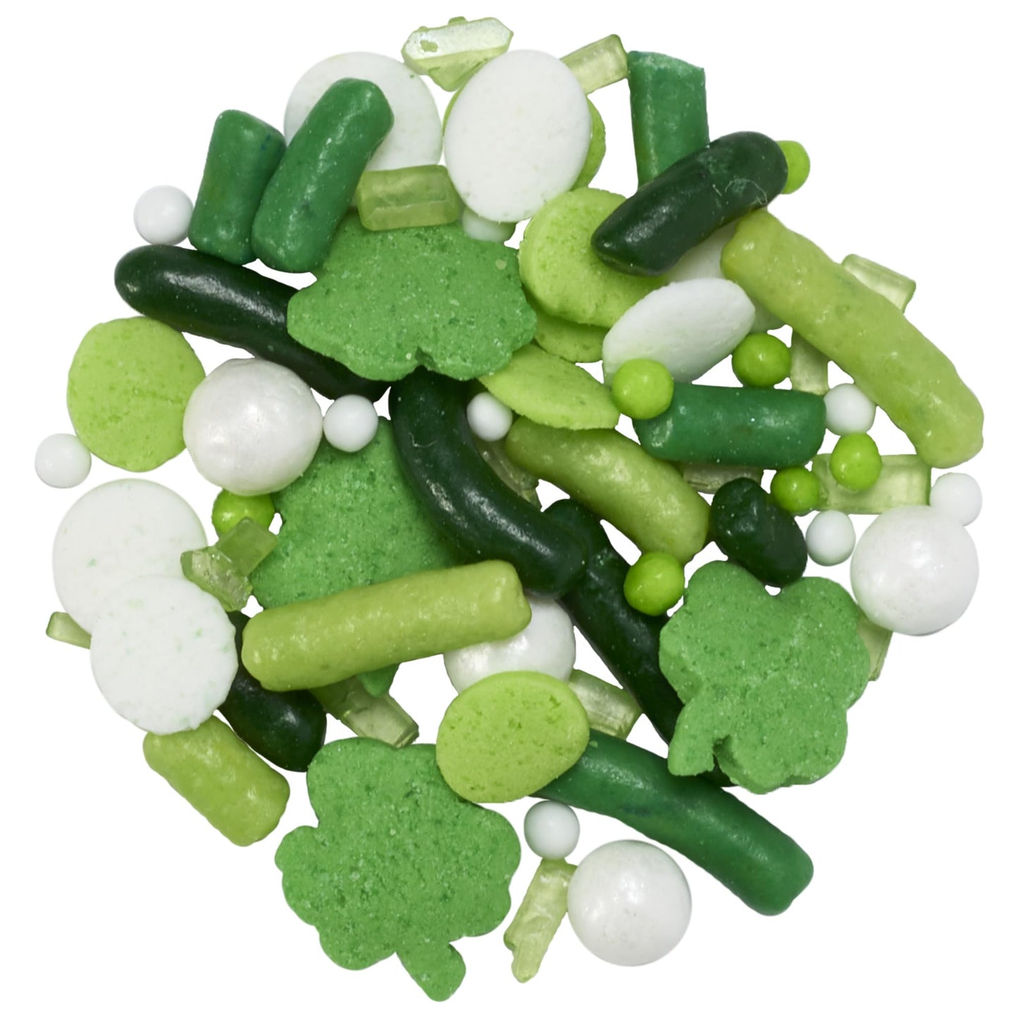 Decopac St. Patrick'S Day Fusion Mix Sprinkles, 26Oz, Green, White Candy Sprinkles In Handheld Container, Edible Decorations For Celebration Cakes, Cupcakes, Cookies And Donuts