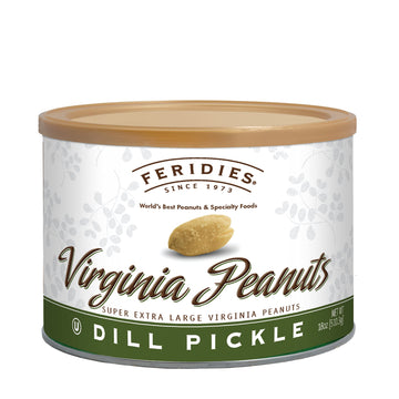 FERIDIES Extra Large Virginia Peanuts, Dill Pickle Flavor, 18oz Tin