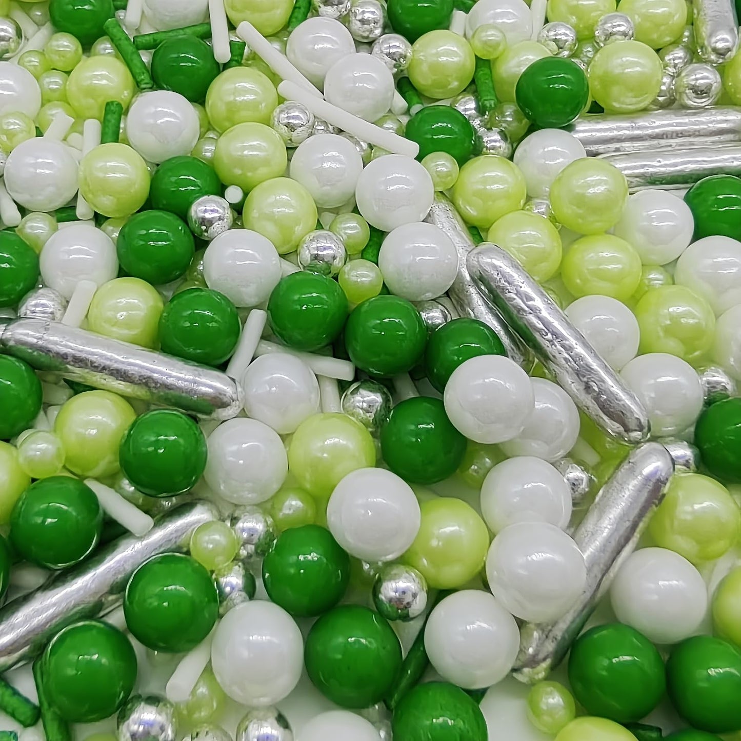 Green Series Sprinkles Candy Mix Size Edible Pearls Cake Decorations Cupcake Toppers Cookie Decorating Perfect For Wedding Party