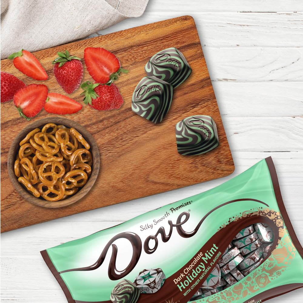 DOVE PROMISES Dark Chocolate Holiday Mint Christmas Candy Gifts  7.94 Oz Bag