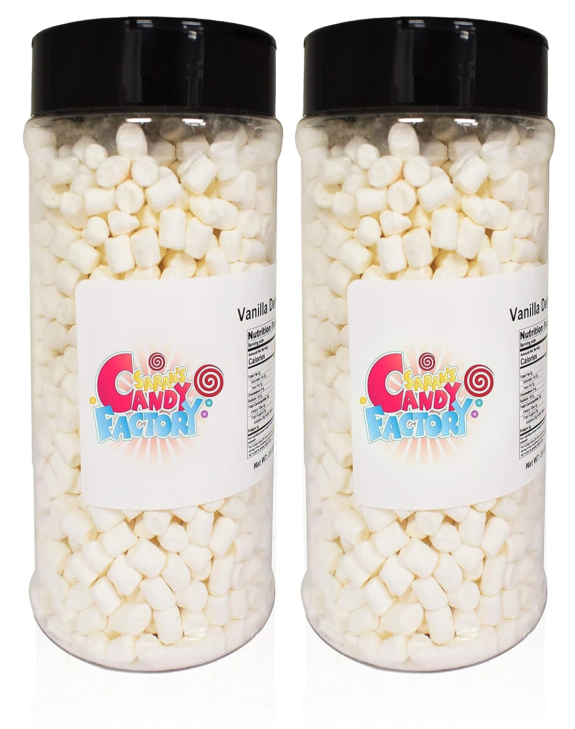 Sarah'S Candy Factory Variety Dehydrated Marshmallow Bits, Vanilla Marshmallows In Jar, Assorted Marshmallows In Jar (Vanilla-Va