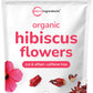 Micro Ingredients Organic Hibiscus Flowers, Caffeine Free, 2lbs Loose Leaf Tea